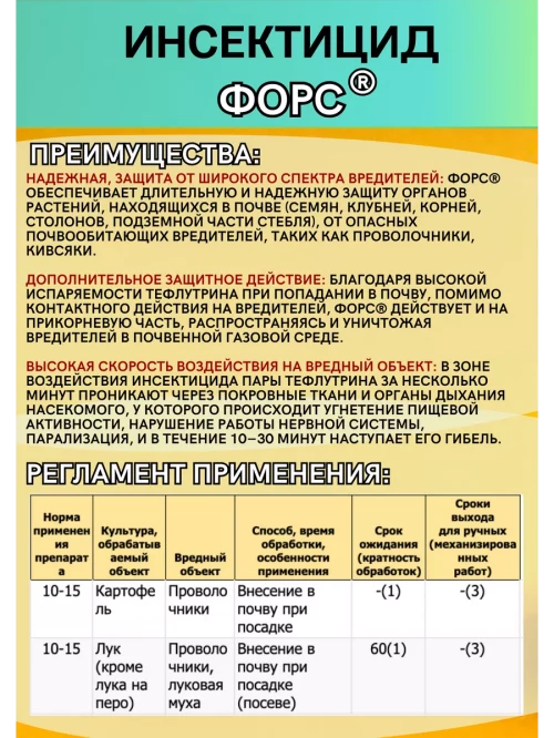 Форс, Г  20 кг инсектицид