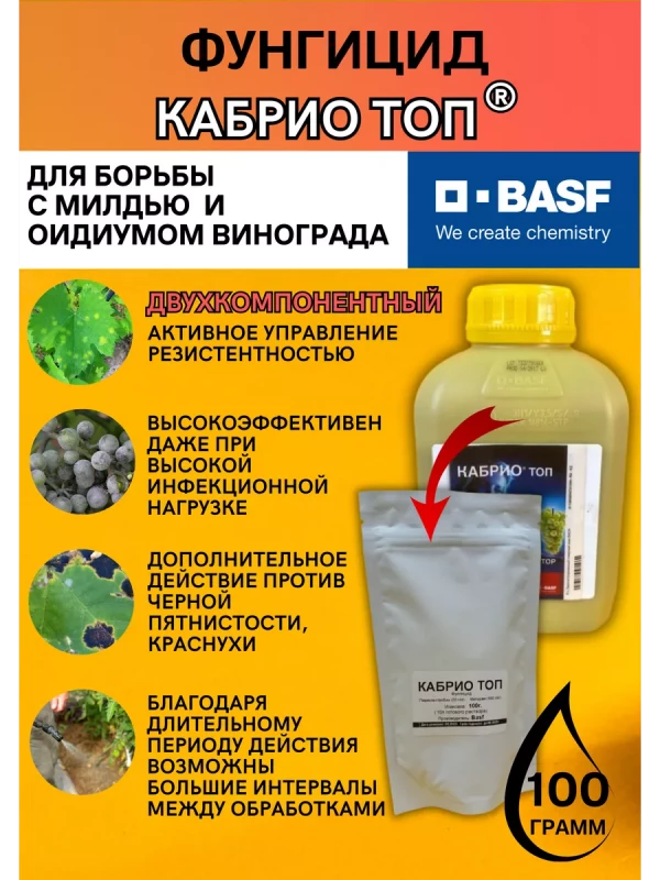 Кабрио топ фунгицид для винограда